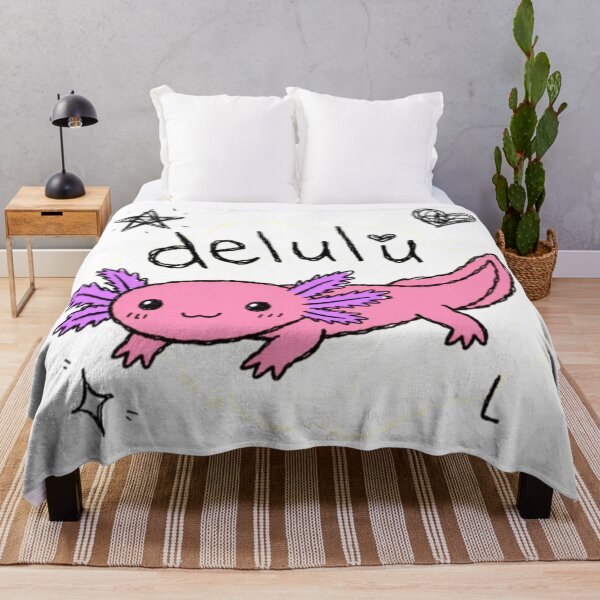 Item preview, Cute Axolotl Sticker Delulu Anti-Design Chaotic Cute Hand Drawn Kawaii Pink Purple Doodle Aesthetic designed and sold by Obinne.
