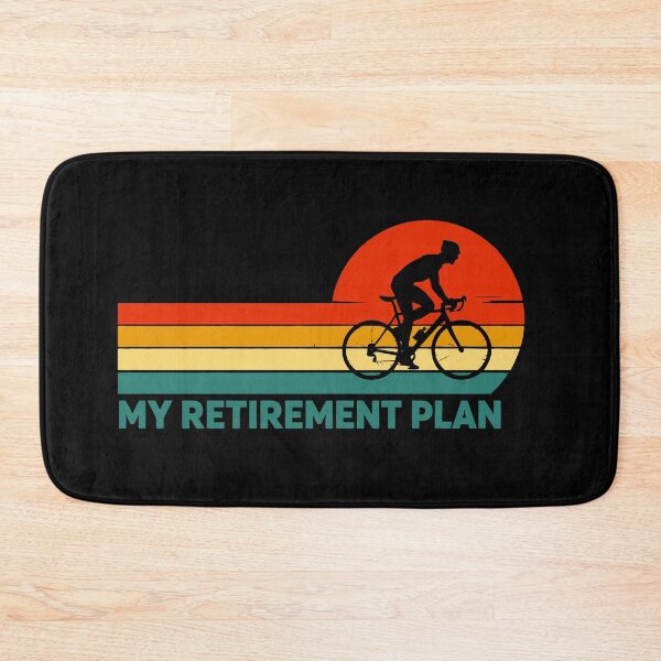 Item preview, My Retirement Plan Cycling - Funny Bicycle Cyclist Retro Sunset Art designed and sold by BendyBeasts.