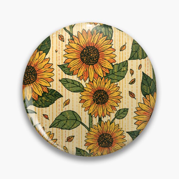 Item preview, Vintage Sunflowers Pattern Cute Crayon Style designed and sold by VectorForge.