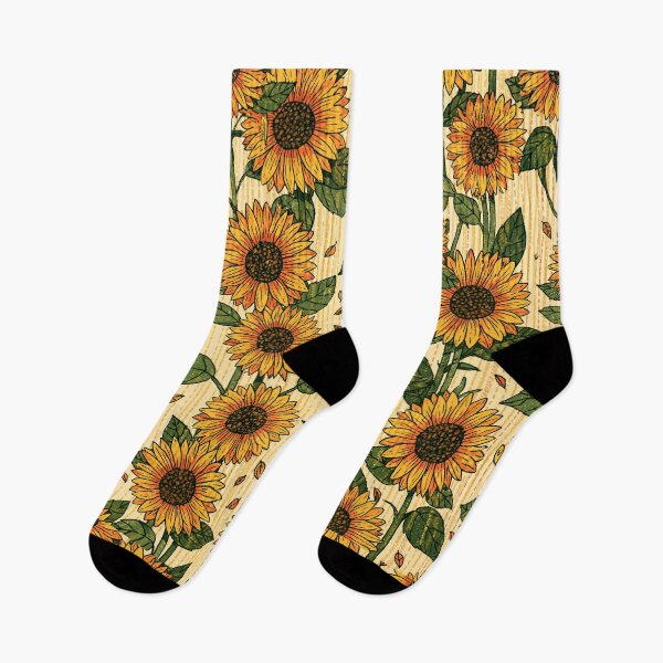Item preview, Vintage Sunflowers Pattern Cute Crayon Style designed and sold by VectorForge.