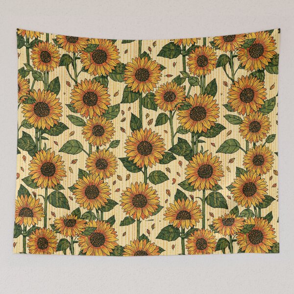 Item preview, Vintage Sunflowers Pattern Cute Crayon Style designed and sold by VectorForge.
