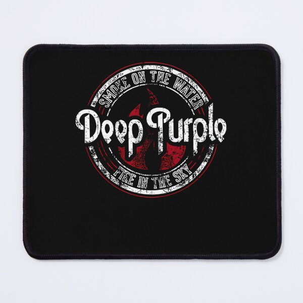 Item preview, Deep Purple Smoke on the Water Fire in the Sky Grunge Badge designed and sold by A Better Day.