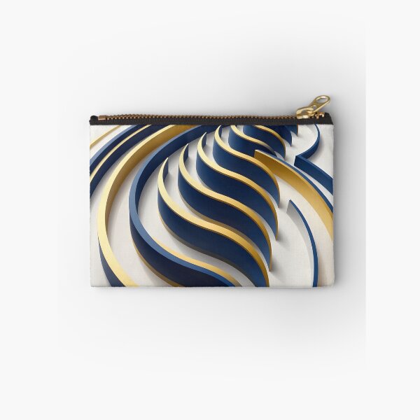 Item preview, Blue and Gold Abstract Waves designed and sold by Vicky Brago-Mitchell®.