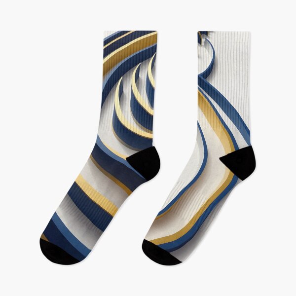 Item preview, Blue and Gold Abstract Waves designed and sold by Vicky Brago-Mitchell®.