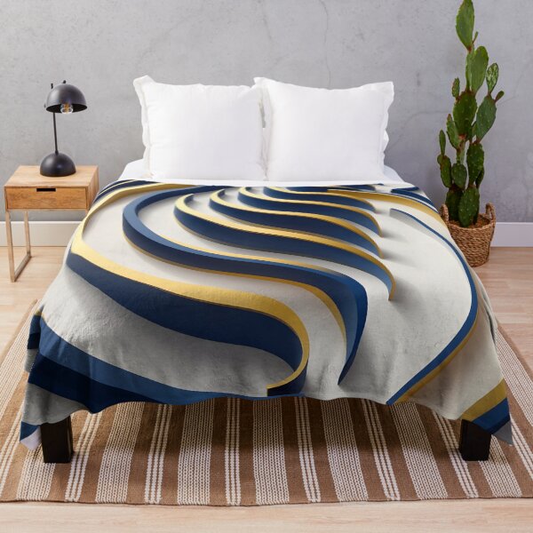 Item preview, Blue and Gold Abstract Waves designed and sold by Vicky Brago-Mitchell®.
