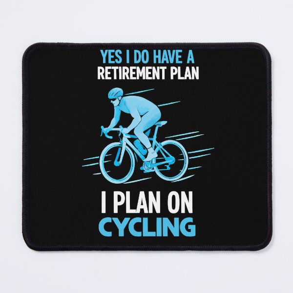 Item preview, My Retirement Plan Cycling - Funny Bicycle Cyclist Retro Sunset Art designed and sold by BendyBeasts.