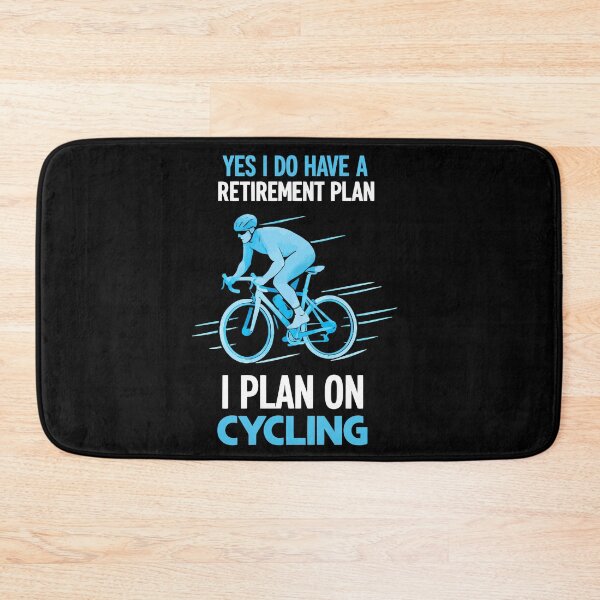 Item preview, My Retirement Plan Cycling - Funny Bicycle Cyclist Retro Sunset Art designed and sold by BendyBeasts.