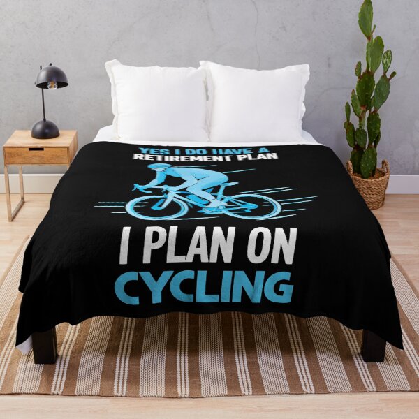 Item preview, My Retirement Plan Cycling - Funny Bicycle Cyclist Retro Sunset Art designed and sold by BendyBeasts.