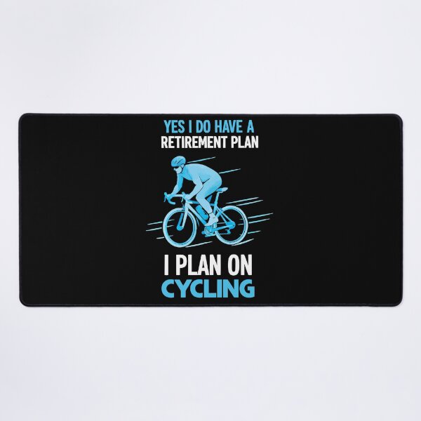 Item preview, My Retirement Plan Cycling - Funny Bicycle Cyclist Retro Sunset Art designed and sold by BendyBeasts.