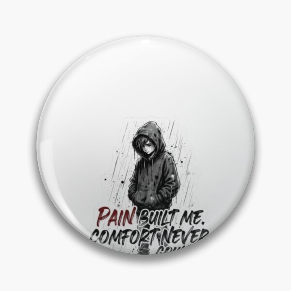 Item preview, Pain Built Me Comfort Never Could Aesthetic Anime Boy Sticker designed and sold by Trendykunnu.