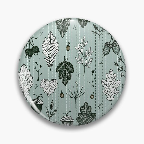Item preview, Forest Wildlife Leaves and Acorns Botanical Pattern designed and sold by VectorForge.