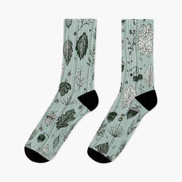 Item preview, Forest Wildlife Leaves and Acorns Botanical Pattern designed and sold by VectorForge.