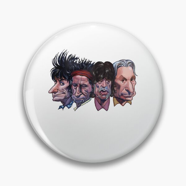 Item preview, The Rolling Stones Caricature Rock Band Members Portrait designed and sold by A Better Day.