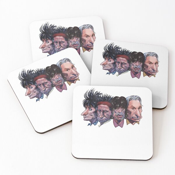 Item preview, The Rolling Stones Caricature Rock Band Members Portrait designed and sold by A Better Day.