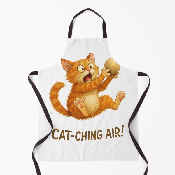 Item preview, Funny Falling Cat Catching Air - Scared Ginger Tabby Watercolor designed and sold by DreamyBrushArt.