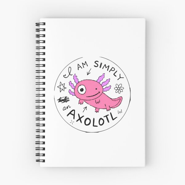 Item preview, I Am Simply An Axolotl Sticker MS Paint Hand Drawn Funny Cute Chaotic Anti Design Meme Kawaii Pink Purple Doodle designed and sold by Obinne.
