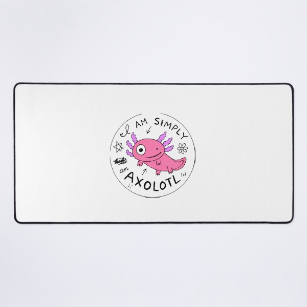 Item preview, I Am Simply An Axolotl Sticker MS Paint Hand Drawn Funny Cute Chaotic Anti Design Meme Kawaii Pink Purple Doodle designed and sold by Obinne.