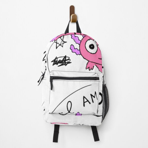 Item preview, I Am Simply An Axolotl Sticker MS Paint Hand Drawn Funny Cute Chaotic Anti Design Meme Kawaii Pink Purple Doodle designed and sold by Obinne.