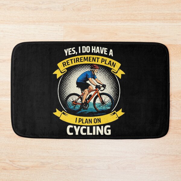 Item preview, My Retirement Plan Cycling - Funny Bicycle Cyclist Retro Sunset Art designed and sold by BendyBeasts.