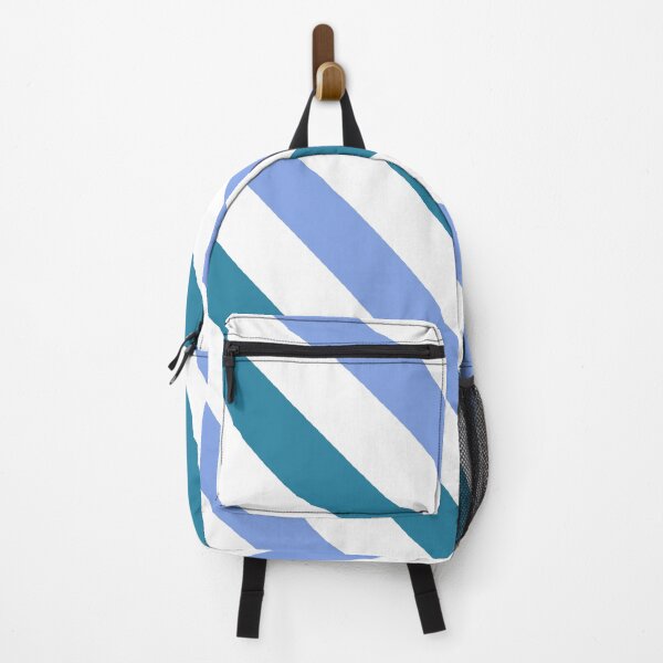 Item preview, Ocean blue diagonal striped pattern designed and sold by Pattern Petals.