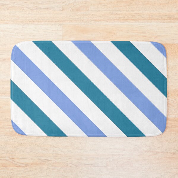 Item preview, Ocean blue diagonal striped pattern  designed and sold by Pattern Petals.