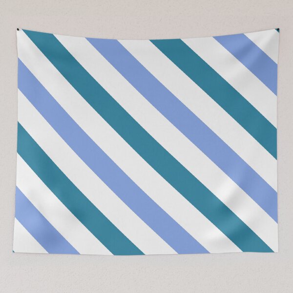 Item preview, Ocean blue diagonal striped pattern  designed and sold by Pattern Petals.