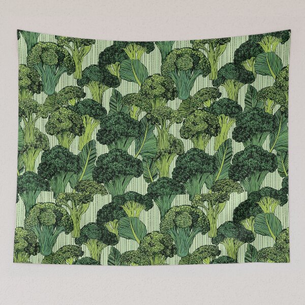 Item preview, Fresh Green Broccoli Vegetable Cute Crayon Pattern designed and sold by VectorForge.