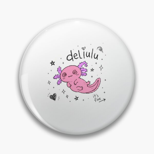 Item preview, Delulu Axolotl Sticker Spiral Eyes Dazed Dreamy Cute Hand Drawn Kawaii Pink Purple Sparkle Chaotic Anti Design Meme designed and sold by Obinne.