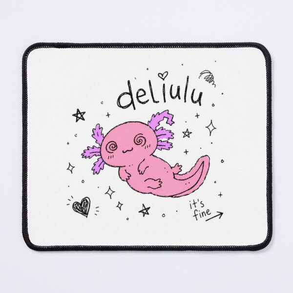 Item preview, Delulu Axolotl Sticker Spiral Eyes Dazed Dreamy Cute Hand Drawn Kawaii Pink Purple Sparkle Chaotic Anti Design Meme designed and sold by Obinne.