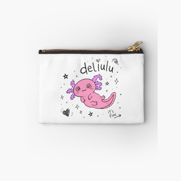 Item preview, Delulu Axolotl Sticker Spiral Eyes Dazed Dreamy Cute Hand Drawn Kawaii Pink Purple Sparkle Chaotic Anti Design Meme designed and sold by Obinne.