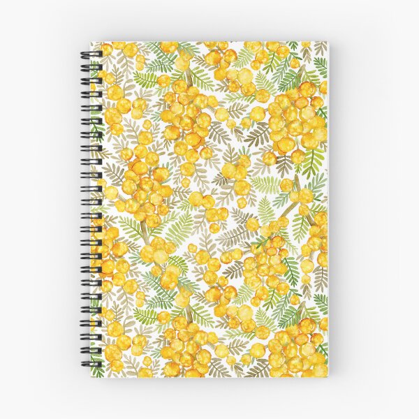 Item preview, Australian Golden Wattle Watercolor Botanical Floral Summer Yellow And White  designed and sold by Sketchbook Designs.