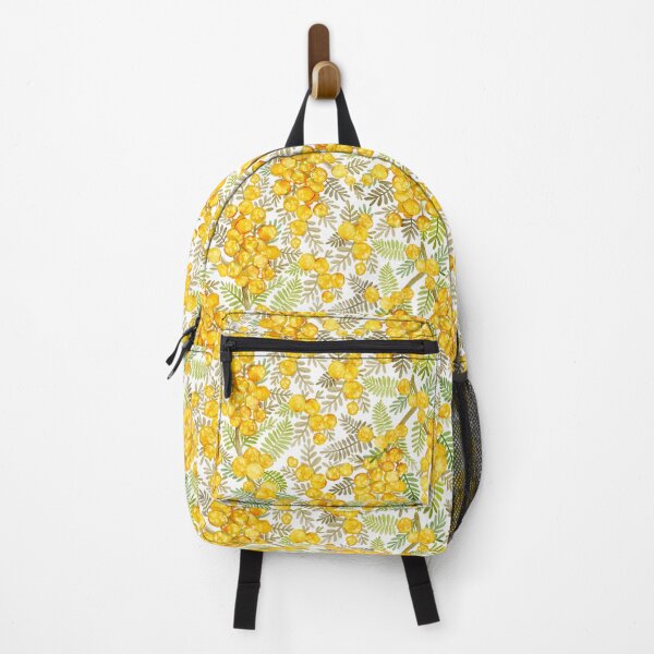 Item preview, Australian Golden Wattle Watercolor Botanical Floral Summer Yellow And White  designed and sold by Sketchbook Designs.