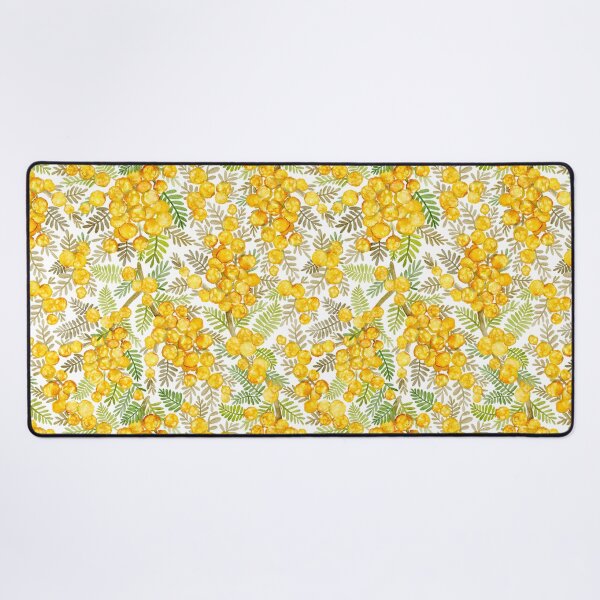 Item preview, Australian Golden Wattle Watercolor Botanical Floral Summer Yellow And White designed and sold by Sketchbook Designs.