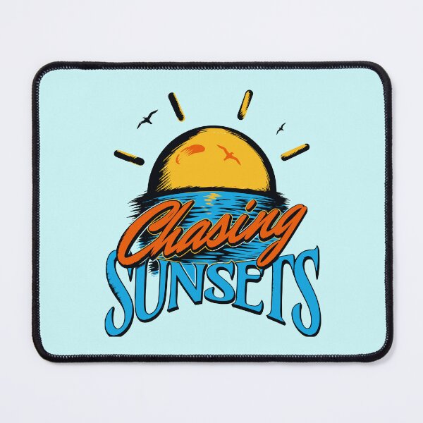 Item preview, Chasing Sunsets California Surf Beach Blue Ocean Palm Trees Art designed and sold by illeN-Art-World.