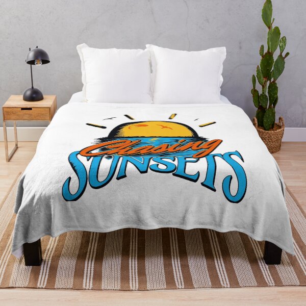 Item preview, Chasing Sunsets California Surf Beach Blue Ocean Palm Trees Art designed and sold by illeN-Art-World.
