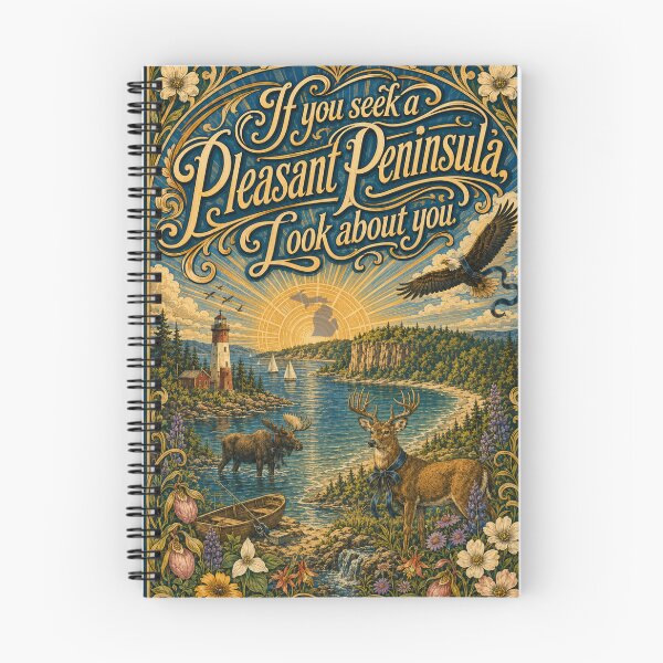 Item preview, Michigan State Motto | Si Quaeris Peninsulam Amoenam designed and sold by FreshWaterWares.