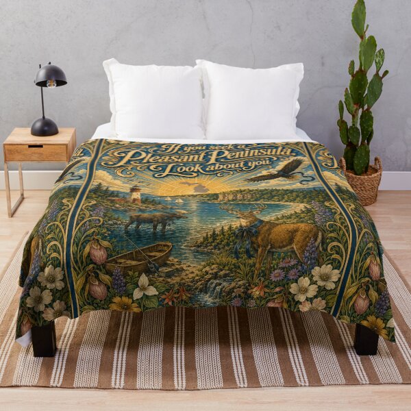 Item preview, Michigan State Motto | Si Quaeris Peninsulam Amoenam designed and sold by FreshWaterWares.