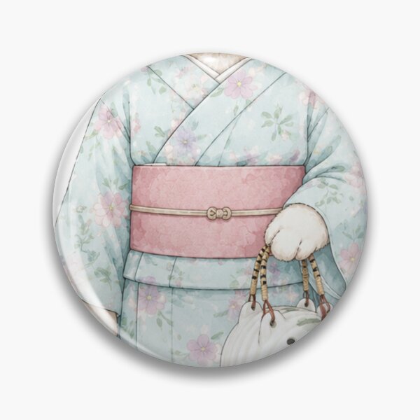 Item preview, Japanese Summer Cat in Floral Yukata with Pig Incense Burner designed and sold by Komatoya.