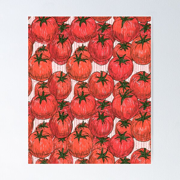 Item preview, Juicy Red Tomatoes Garden Cute Crayon Pattern designed and sold by VectorForge.