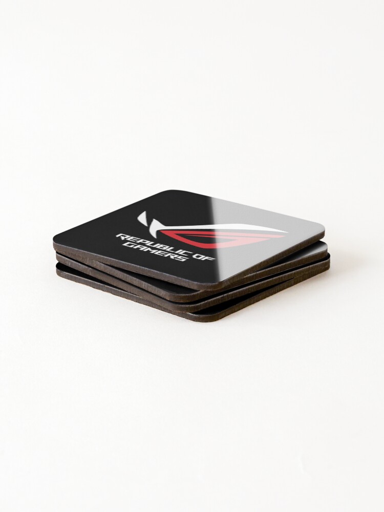 Thumbnail 4 of 5, Coasters (Set of 4), Enjoy ROG Gaming Logo Sticker Merchandise designed and sold by gregaulding.