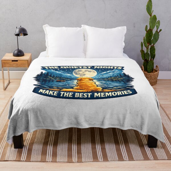 Item preview, The Quietest Nights Make The Best Memories – Golden Retriever Camping Lake Adventure Dog Lover Design designed and sold by Sahil Randhawa.