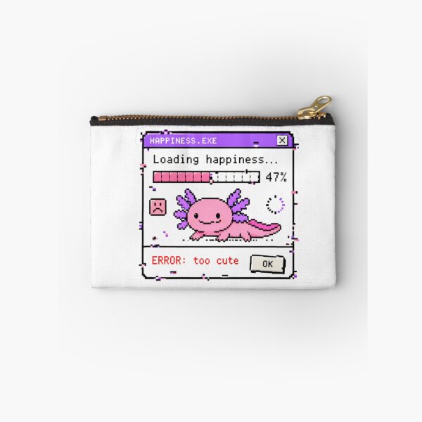 Item preview, Error Too Cute Axolotl Sticker Windows 95 Pixel Art Retro Computer Loading Happiness Glitch Meme Kawaii Pink Purple Nostalgia designed and sold by Obinne.