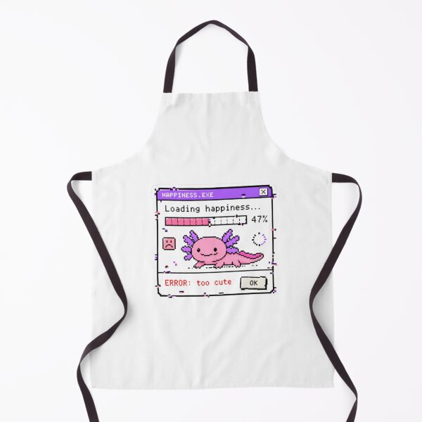 Item preview, Error Too Cute Axolotl Sticker Windows 95 Pixel Art Retro Computer Loading Happiness Glitch Meme Kawaii Pink Purple Nostalgia designed and sold by Obinne.
