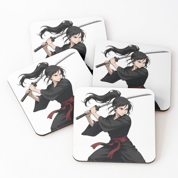 Item preview, Young Vigorous Girl Student Samurai with Katana – Japanese Warrior Girl Art designed and sold by Lag-Threads.