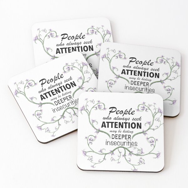 Item preview, ttention & Insecurities Dark Floral Typography designed and sold by Factorium.