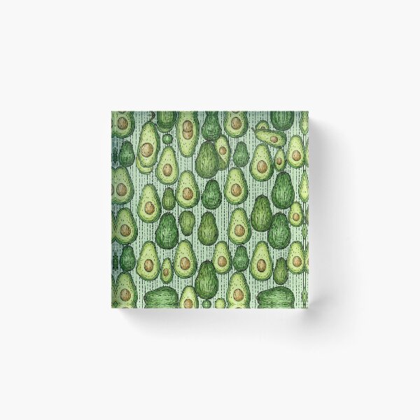 Item preview, Fresh Green Avocado Halves Cute Crayon Pattern designed and sold by VectorForge.