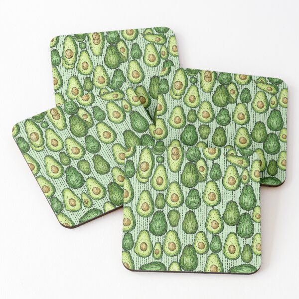 Item preview, Fresh Green Avocado Halves Cute Crayon Pattern designed and sold by VectorForge.