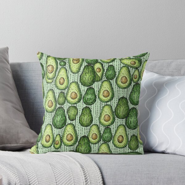 Item preview, Fresh Green Avocado Halves Cute Crayon Pattern designed and sold by VectorForge.