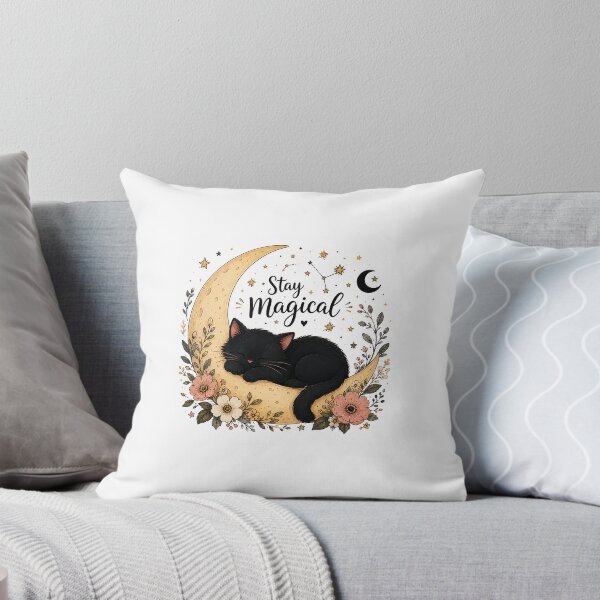 Item preview, Stay Magical Black Cat Moon designed and sold by ampotski.