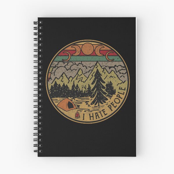 Item preview, I Hate People Camping Mountain Badge Retro Introvert Hiking Nature Lover Gift Shirt designed and sold by CanvasFuse.
